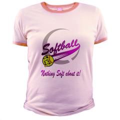 Girls Softball Jr. Ringer T Shirt