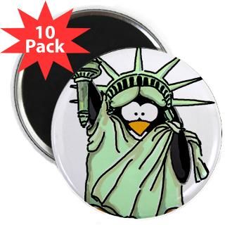 Statue of Liberty Penguin 2.25 Magnet (10 pack)