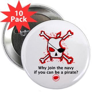 Pirate Apple 2.25 Button (100 pack)