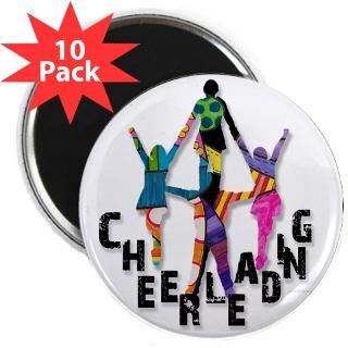 Cheer Pattern Stunt Group 2.25 Magnet (10 pack)