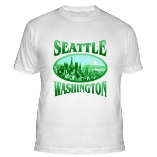 Seattle Skyline   Washington  Shop America Tshirts Apparel Clothing