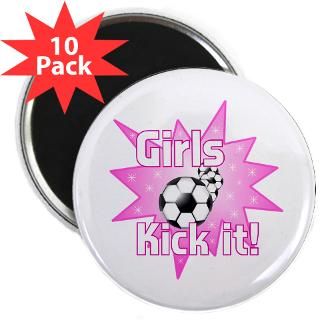 Girls Kick it Soccer Designs Graphic Art T Shirts and Gifts