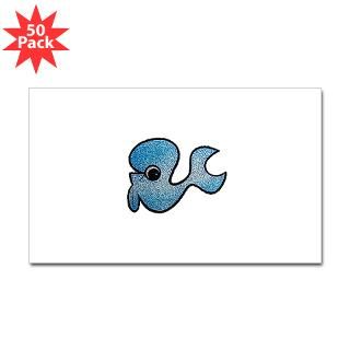 cute baby whale rectangle sticker 50 pk $ 130 99