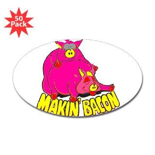 makin bacon oval sticker 50 pk $ 130 99