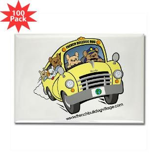 french bulldog bus rectangle magnet 100 pack $ 142 00