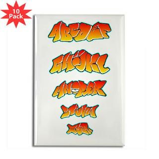 magnet $ 4 99 graffiti alphabet on rectangle magnet 100 pack $ 144 99