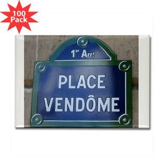 Parisian Street Sign Design Rectangle Magnet (100  Parisian Street