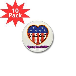 Party Girl USA Spring Break Mini Button (10 pack)