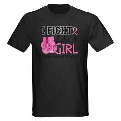 Fight Like A Girl Breast Cancer T Shirt by pinkribbon01