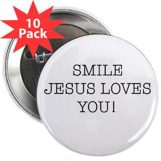 smile jesus loves you 2 25 button 100 pack $ 159 99