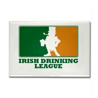 Irish Drinking League Logo Rectangle Magnet (100 p