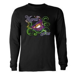 Mardi Gras Design 5 Long Sleeve Dark T Shirt