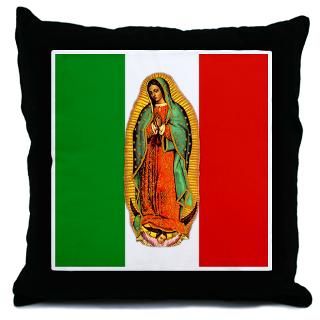 Virgen De Guadalupe Mexican Flag Pillows Virgen De Guadalupe Mexican
