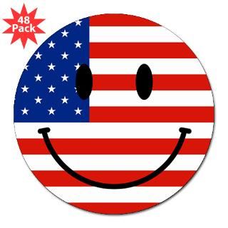 Red White And Blue Smiley Stickers  Red White And Blue Smiley Bumper