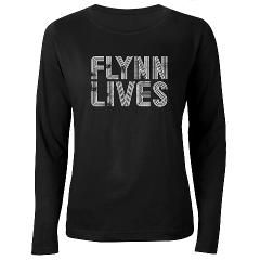 Flynn Lives Womens Long Sleeve Dark T Shirt