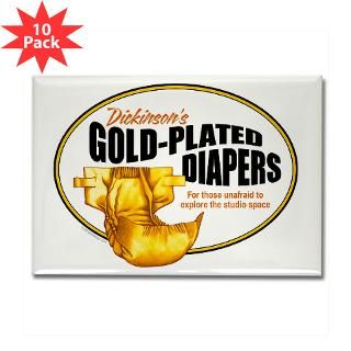 Gold plated diapers Rectangle Magnet (10 pack)