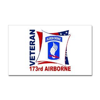 173rd Airborne Veteran Rectangle Sticker by militaryvetshop