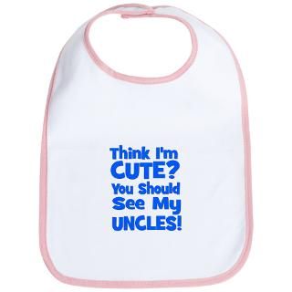 Attitude Gifts  Attitude Baby Bibs  Think Im Cute? UncleS (Plura