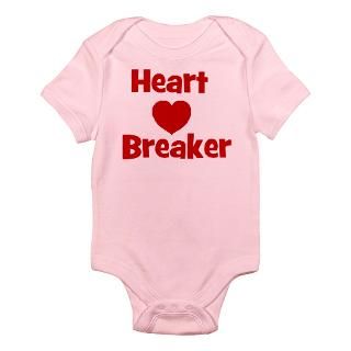 Heart Breaker with heart Infant Creeper Body Suit by kustomizedkids