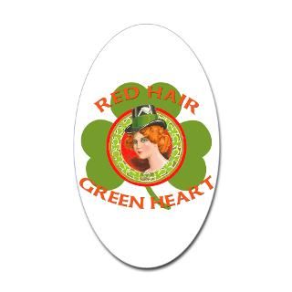 Red Hair Green Heart Irish Girl T shirts  Scarebaby Design
