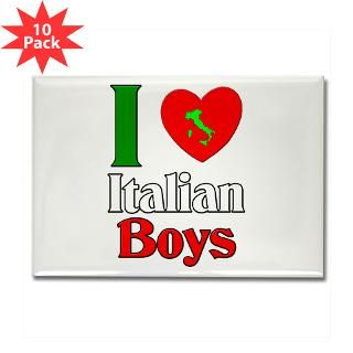 Love Italian Boys Rectangle Magnet (10 pack)