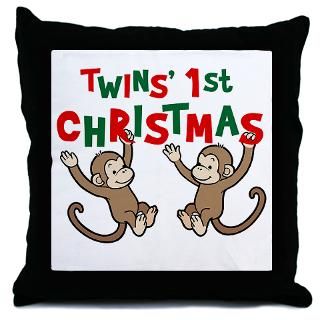 Twins First Christmas   Monkey  Big Brother / Sister and new baby