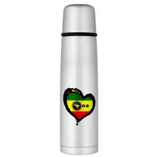 Africa Gifts  Africa Drinkware  Afrika Rasta Heart I Large