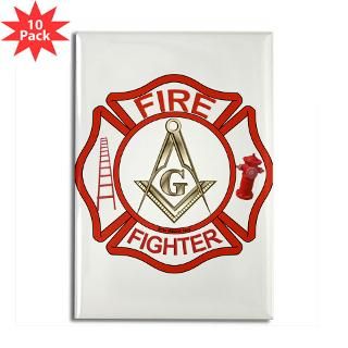 Mason Fire Fighter Rectangle Magnet (10 pack)