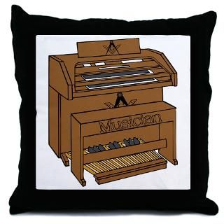 Masonic Lodge Musician Throw Pillow