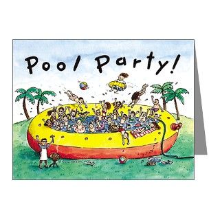 Gifts  Fun In The Sun Note Cards  Pool Party Invitations (Pk of 10