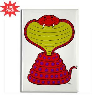 cartoon cobra snake rectangle magnet 100 pack $ 184 99