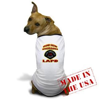 187 Gifts  187 Pet Apparel  LAPD CSI Dog T Shirt