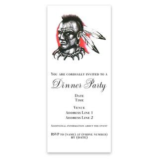 Mohawk Indian Tattoo Art Invitations by Admin_CP691081