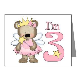 Gifts  3 Note Cards  Bear Princess 3rd Birthday Invitation (20 pk)