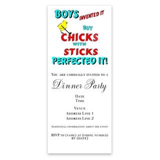 GIRLS HOCKEY CHICKS WITH STICKS Invitations by Admin_CP6062302