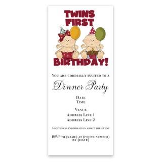Twins 1st Birthday Boy/Girl Invitations by Admin_CP1147651