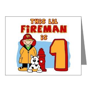 Fireman First Birthday Invitations (Pk of 10) for