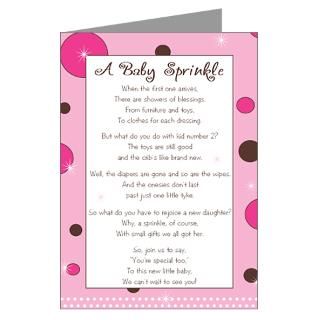 Baby Sprinkle Pink & Brown Invitations (20)