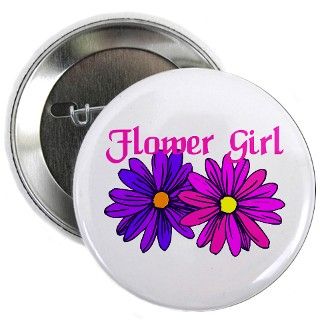 Gifts  Buttons  Flower girl Gerber Daisy Wedding Gear Button