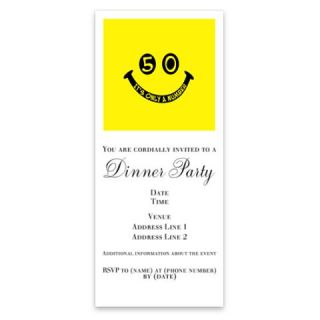50th birthday smiley face Invitations by Admin_CP49581  506857591