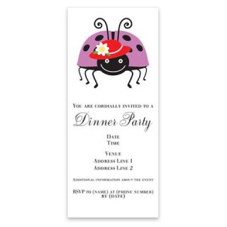 Red Hat Purple Ladybug Invitations by Admin_CP4708480  507127282