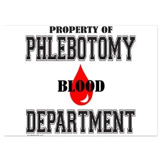 Blood Gifts  Blood Flat Cards  PHLEBOTOMY 4.5 x 6.25 Flat Cards