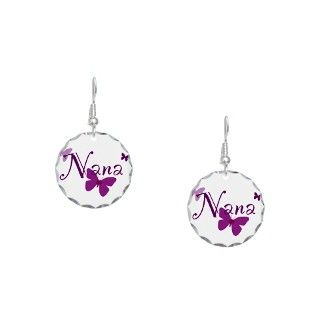 Best Nana Gifts  Best Nana Jewelry  Nana Butterflys Earring Circle