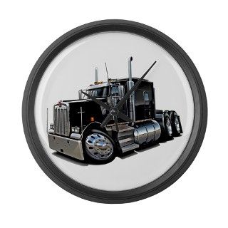 900 Gifts  900 Living Room  Kenworth W900 Black Truck Large Wall