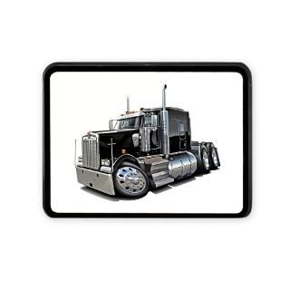 Kenworth W900 Black Truck Rectangular Hitch Coverl for