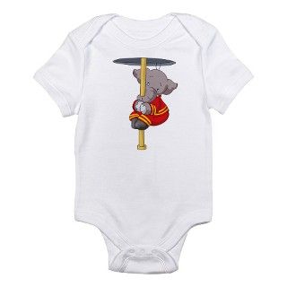 911 Gifts  911 Baby Clothing  Firefighter Elephant Infant Bodysuit