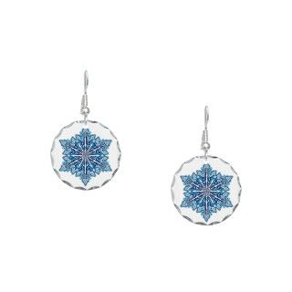 Christmas Gifts  Christmas Jewelry  Snowflake 16 Earring Circle