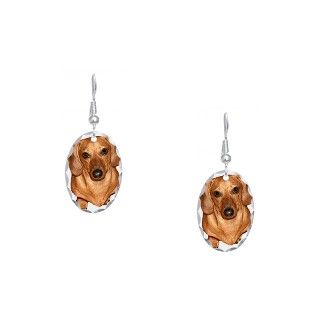 Animals Gifts  Animals Jewelry  Tiger Dachshund Dog Earring Oval