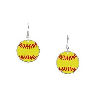 Fast Pitch Gifts  Fast Pitch Jewelry  Softball Red Earring Circle