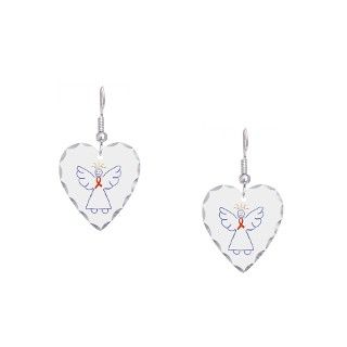 Angels Gifts  Angels Jewelry  MS Happy Angel Earring Heart Charm
